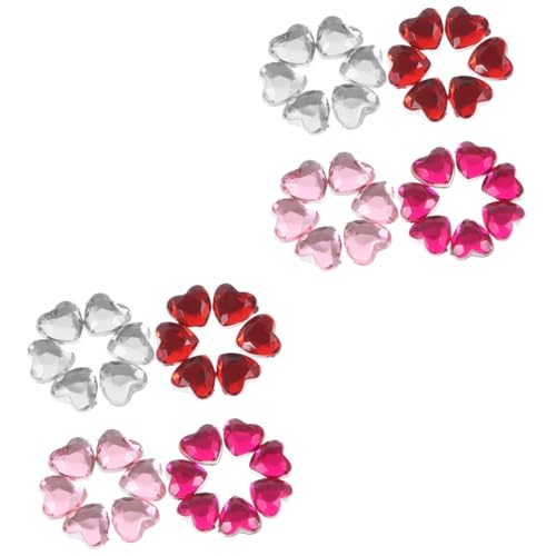Angoily 2 Sätze Herzförmige Strasssteine Flachrückige Acryl Dekosteine Für Diy Handwerk Hochzeitstischdeko Bastel Accessoires Und Vielseitige Verzierung Für Kleidung 400 Stück * 2 von Angoily