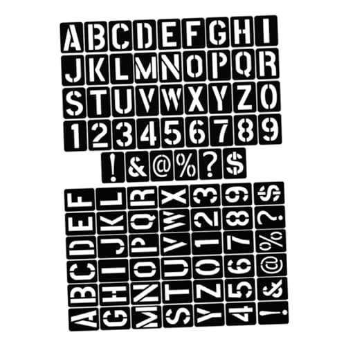 Angoily 2 Sätze Inkjet-vorlage Schablonen Zum Malen Auf Holz Plastikschablonen Schriftzeichen Nummer Schablone Schablonennummern Schablonen Ziehen Malschablonen Pp Schwarz Angoily 2 Sätze Inkjet-vorlage Schablonen Zum Malen Auf Holz Plastikschablonen Schriftzeichen Nummer Schablone Schablonennummern Schablonen Ziehen Malschablonen Pp Schwarz von Angoily
