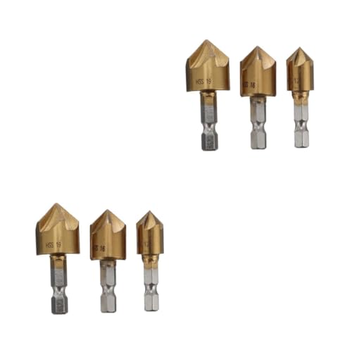 Angoily 2 Sätze Kernbohrer Für Die Holzbearbeitung Mühle Werkzeug Fase Anfasfräser Senkbohrer Sechskant-lochsägen Stahl 3 Stück * 2 Angoily 2 Sätze Kernbohrer Für Die Holzbearbeitung Mühle Werkzeug Fase Anfasfräser Senkbohrer Sechskant-lochsägen Stahl 3 Stück * 2 von Angoily