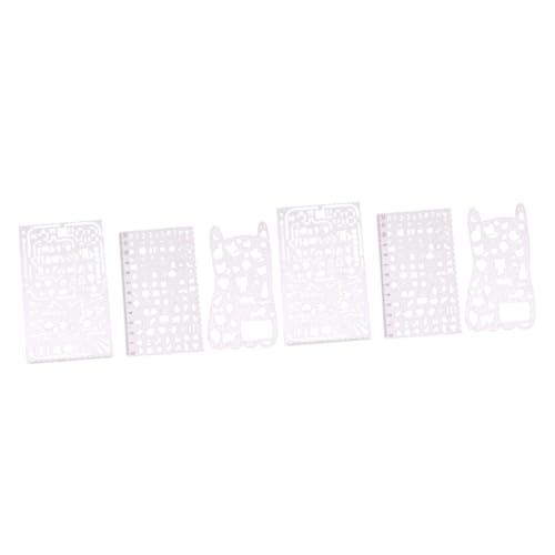 Angoily 2 Sätze Lesezeichen Mit Hohlmaß Für Graffiti Tagebuch Und Zeichnungen Multifunktionale Schablonen Für Bastelarbeiten Für Scrapbooking Und Diy Projekte 3 Stücke * 2 von Angoily
