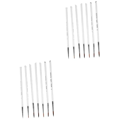 Angoily 2 Sätze Malstift-set Miniatur Pinsel Streichen Kunst Bürsten Mini Miniaturfarbe Wasser Malen Miniatur-kunstpinsel Pinsel Detail-pinsel Flache Aquarellpinsel Plastik 11 Stücke * 2 Angoily 2 Sätze Malstift-set Miniatur Pinsel Streichen Kunst Bürsten Mini Miniaturfarbe Wasser Malen Miniatur-kunstpinsel Pinsel Detail-pinsel Flache Aquarellpinsel Plastik 11 Stücke * 2 von Angoily