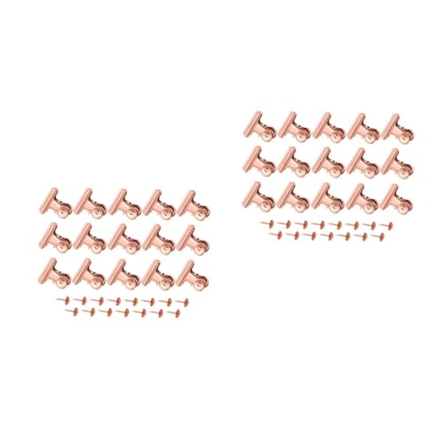 Angoily 2 Sätze Metall Set Teiliges Roségoldenes Büroklammern Set für Dokumente Notizen und Robust und Vielseitig Einsetzbar für Büro und Schule von Angoily