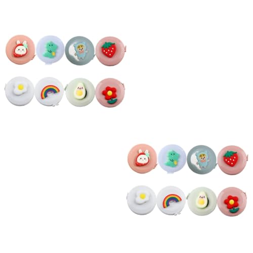Angoily 2 Sätze Mini Maßband Cartoon Design Einziehbares Flexibles Maßband Für Körpermessungen Und Diy Projekte Verschiedene Designs Tragbar Und Praktisch Für Unterwegs 8 Stück * 2 von Angoily