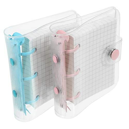 Angoily 2 Sätze Mini Ring Binder Notizbuch Transparentes PVC Tragbares Kreatives Ringbuch mit Notizheften Blau DIY Scrapbook Handlicher Schreibblock für Unterwegs Angoily 2 Sätze Mini Ring Binder Notizbuch Transparentes PVC Tragbares Kreatives Ringbuch mit Notizheften Blau DIY Scrapbook Handlicher Schreibblock für Unterwegs von Angoily