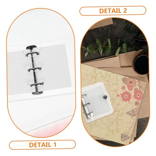 Angoily 2 Sätze Mini Ringbuch Notizbuch mit Transparentem PVC Cover Ring Buckled Notepad Leichtes Reise Notizbuch für Schüler Büro und Alltag Nachfüllbar Handlich Langlebig von Angoily