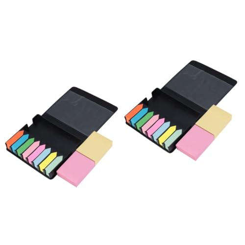 Angoily 2 Sätze Multifunktionaler Notizblock mit Haftnotizen Memo mit Abziehbaren PU Aufbewahrungsbox für Büro Schule und Studium mit Farbigen Index Tabs zum Schnellen Markieren Angoily 2 Sätze Multifunktionaler Notizblock mit Haftnotizen Memo mit Abziehbaren PU Aufbewahrungsbox für Büro Schule und Studium mit Farbigen Index Tabs zum Schnellen Markieren von Angoily