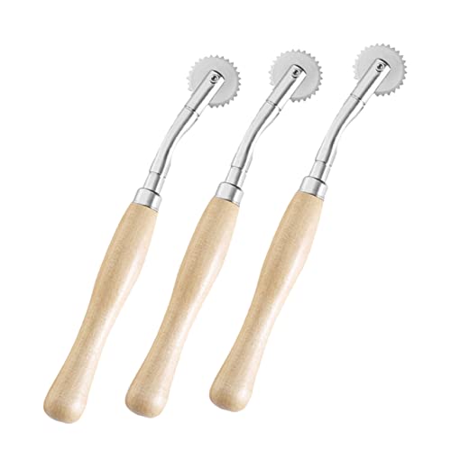 Angoily 2 Sätze Nähwerkzeug Druckrad Mit Holzgriff Nützliches Schnittmuster Und Markierungsrad Für Stoffe Langlebiges Und Ergonomisches Nähzubehör Für Diy Projekte 3 Stück * 2 von Angoily