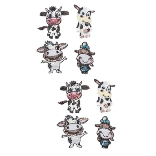 Angoily 2 Sätze Niedliche Kuh Patches Bügel Und Nähapplikationen Für Kleidung Dekorative Aufnäher Für Kinderbekleidung Tiermotive Für Diy Projekte 4 Stück * 2 Angoily 2 Sätze Niedliche Kuh Patches Bügel Und Nähapplikationen Für Kleidung Dekorative Aufnäher Für Kinderbekleidung Tiermotive Für Diy Projekte 4 Stück * 2 von Angoily