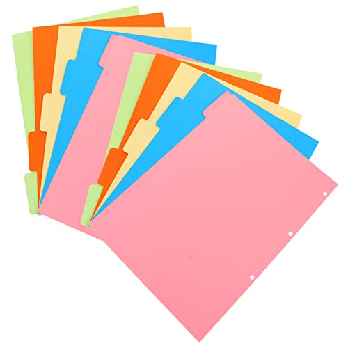 Angoily 2 Sätze Paginiertes Papierbuch Separator Notizbuch-indexteiler Bindelaschen Registerkarte Notebook Trennwände Für Aktenordner Notizbilder Pastell Bindemittel Breit Tab Papierstau von Angoily