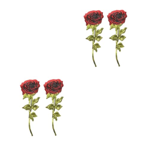 Angoily 2 Sätze Pailletten Rosen Aufnäher Kreative Diy Applikationen Zum Nähen Für Kleidung Taschen Und Hüte Stilvolle Deko Patches Für Handarbeiten Und Reparaturen 2 Stück * 2 von Angoily