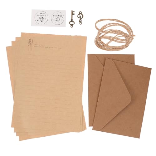Angoily 2 Sätze Retro Briefpapier und Umschlag Set Schreibpapier für Notizbuch Einlagen für Einladungen und Kreative Notizen von Angoily