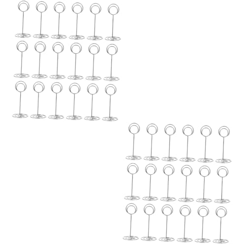 Angoily 2 Sätze Runde Platzkartenhalter Mit Sockel Memo Clips Für Hochzeiten Partys Bürodekoration Stabil Und Langlebig Für Notizen Und Fotos 20 Stück * 2 von Angoily