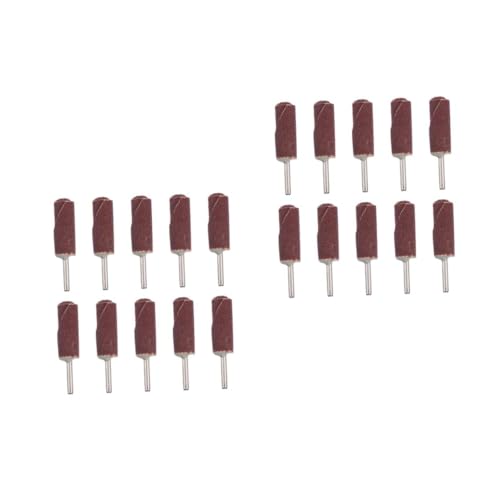 Angoily 2 Sätze Schleifkopf Für Zylindrische Scheiben Handwerkzeug Sanding Stick Schleifbrett Schleifzubehör Sandwalze Klappenrad Sandpapier Schleifscheibe Säulenscheibe Rot 10 Stück * 2 von Angoily