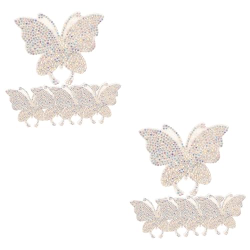 Angoily 2 Sätze Schmetterlingsaufkleber Dekoration Schmetterlingstattachter Glänzender Aufkleber Schmetterling Selbstklebender Strass-sticker Strasssteine 5 Stück * 2 Angoily 2 Sätze Schmetterlingsaufkleber Dekoration Schmetterlingstattachter Glänzender Aufkleber Schmetterling Selbstklebender Strass-sticker Strasssteine 5 Stück * 2 von Angoily