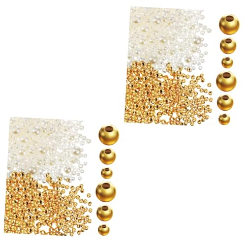Angoily 2 Sätze Schmuckperlen Und Spacerperlen Goldperlen Ca Mischgröße Perlen Für Diy Und Armbänder Vielseitige Bastelmaterialien 900 Stück * 2 Angoily 2 Sätze Schmuckperlen Und Spacerperlen Goldperlen Ca Mischgröße Perlen Für Diy Und Armbänder Vielseitige Bastelmaterialien 900 Stück * 2 von Angoily