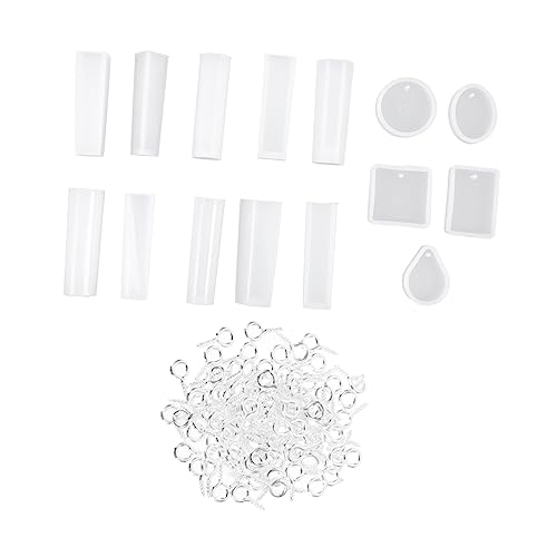 Angoily 2 Sätze Silikon Anhängerform Set Schmuck Gießformen mit Augen Schrauben für Diy Schmuckherstellung Kreative Bastelideen und für von Angoily