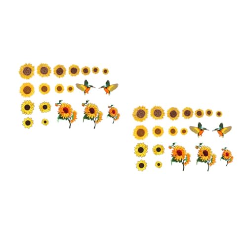 Angoily 2 Sätze Sonnenblumen Stickerei Patches Bügel Und Nähaufnäher Für Kleidung Taschen Und Diy Projekte Zum Abdecken Von Löchern Und Verleihen Von Stil 20 Stück * 2 Angoily 2 Sätze Sonnenblumen Stickerei Patches Bügel Und Nähaufnäher Für Kleidung Taschen Und Diy Projekte Zum Abdecken Von Löchern Und Verleihen Von Stil 20 Stück * 2 von Angoily