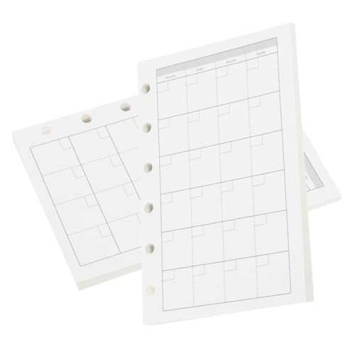 Angoily 2 Sätze Taschenbuch Pads Bindemittel wieder auffüllbar Notebook-Ersatzeinsätze Notizblock-Nachfüllpapier Bindepapier nachfüllen Notebook -Nachfüllung von Angoily