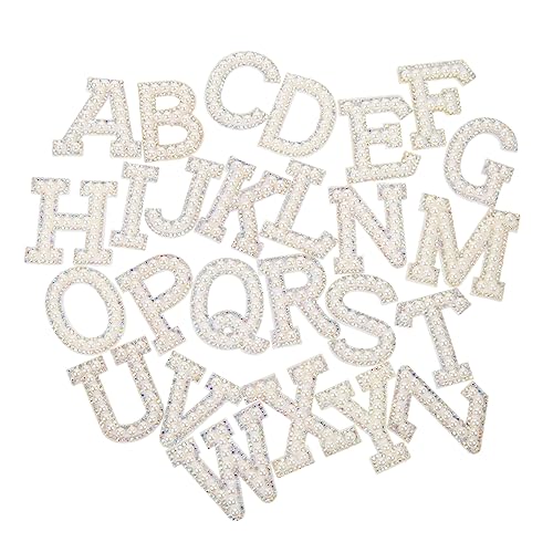 Angoily 2 Sätze Teiliges Bügelbuchstaben Patches Mit Strass Aufnäher Für Kleidung Leichte Und Haltbare Dekoration Für Diy Projekte Für Geschäfte Und Zuhause 26 Stücke * 2 Angoily 2 Sätze Teiliges Bügelbuchstaben Patches Mit Strass Aufnäher Für Kleidung Leichte Und Haltbare Dekoration Für Diy Projekte Für Geschäfte Und Zuhause 26 Stücke * 2 von Angoily