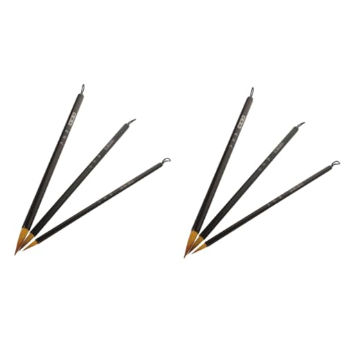 Angoily 2 Sätze Teiliges Chinesischer Kalligraphiepinsel Mit Feiner Spitze Tragbarer Pinsel Für Kalligraphie Malerei Und Zeichnung Für Anfänger Und Profis Großer Mittlerer Und 3 Stücke * 2 Angoily 2 Sätze Teiliges Chinesischer Kalligraphiepinsel Mit Feiner Spitze Tragbarer Pinsel Für Kalligraphie Malerei Und Zeichnung Für Anfänger Und Profis Großer Mittlerer Und 3 Stücke * 2 von Angoily