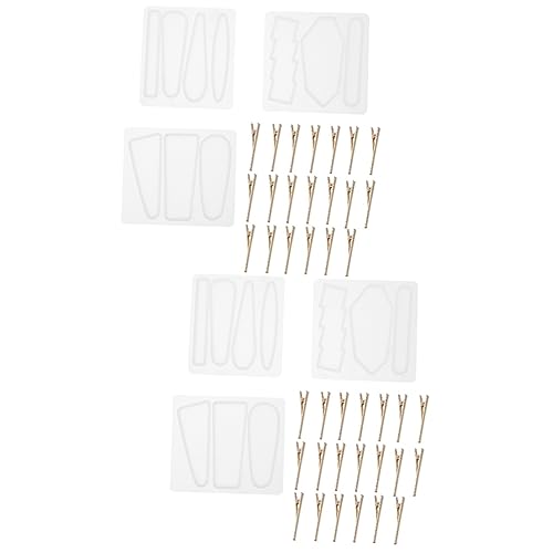 Angoily 2 Sätze Teiliges Diy Set Für Haarklammern Gießformen Für Epoxidharz Kreative Schmuckherstellung Flexibel Und Langlebig Für Persönliche Stilgestaltung 23 Stück * 2 von Angoily