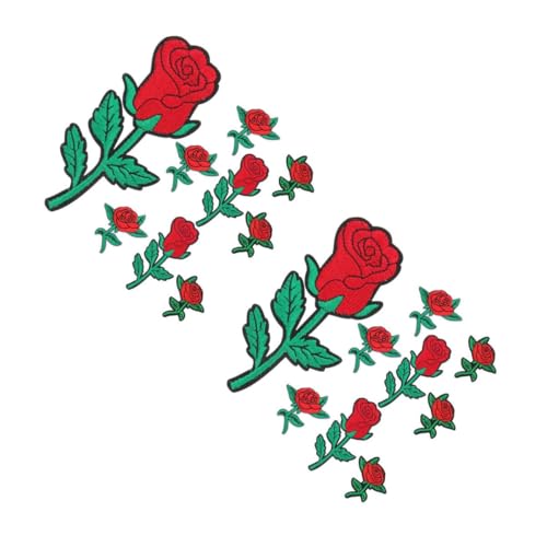 Angoily 2 Sätze Teiliges Flower Aufnäher Dekorative Patches Für Kleidung Taschen Schuhe Diy Projekte Einfach Anzubringen Langlebig Und Hautfreundlich 9 Stück * 2 von Angoily