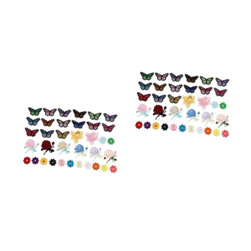 Angoily 2 Sätze Teiliges Gestickte Und Schmetterlings Patches Für Kleidung Aufbügeln Oder Diy Dekoration Für Shirts Kleider Taschen Und Mehr 36 Stück * 2 Angoily 2 Sätze Teiliges Gestickte Und Schmetterlings Patches Für Kleidung Aufbügeln Oder Diy Dekoration Für Shirts Kleider Taschen Und Mehr 36 Stück * 2 von Angoily