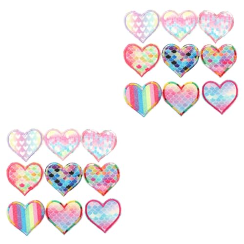 Angoily 2 Sätze Teiliges Herzförmige Stickerei Applikationen Patches Für Diy Kleidung Dekoration Stoffaufnäher Für Taschen Shirts Jeans Und Mehr 9 Stücke * 2 Angoily 2 Sätze Teiliges Herzförmige Stickerei Applikationen Patches Für Diy Kleidung Dekoration Stoffaufnäher Für Taschen Shirts Jeans Und Mehr 9 Stücke * 2 von Angoily