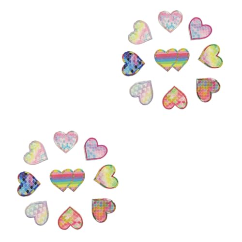 Angoily 2 Sätze Teiliges Herzform Stickerei Applikationen Für Diy Kleidung Bunte Und Glitzernde Patches Zur Dekoration Von Bekleidung Taschen Und Accessoires 18 Stück * 2 Angoily 2 Sätze Teiliges Herzform Stickerei Applikationen Für Diy Kleidung Bunte Und Glitzernde Patches Zur Dekoration Von Bekleidung Taschen Und Accessoires 18 Stück * 2 von Angoily