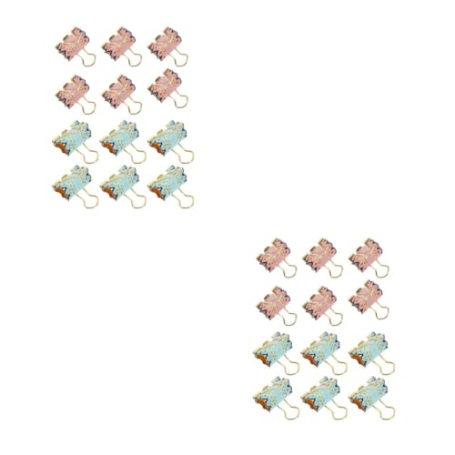 Angoily 2 Sätze Teiliges Langlebige Metall Binderclips Mit Lace Design Praktische Büroklammern Für Schule Büro Und Zuhause Zur Organisation Von Unterlagen Notizen Und 12 Stücke * 2 von Angoily