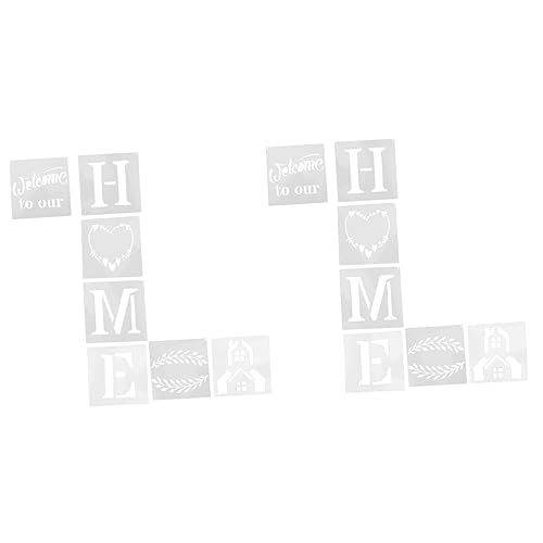 Angoily 2 Sätze Teiliges Wiederverwendbarer Schablonen Mit Home Buchstaben Design Für Kreative Malprojekte Und Einfache Heimdekoration Leicht Zu Reinigen 7 Stücke * 2 Angoily 2 Sätze Teiliges Wiederverwendbarer Schablonen Mit Home Buchstaben Design Für Kreative Malprojekte Und Einfache Heimdekoration Leicht Zu Reinigen 7 Stücke * 2 von Angoily