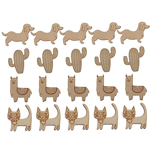 Angoily 2 Sätze Tierförmige Holzscheiben Unvollendete Holz Ausschnitte Für Diy Dekoration Malen Und Basteln Cactus Katze Hund Und Alpaka Designs Für Persönliche Und 20 Stück * 2 Angoily 2 Sätze Tierförmige Holzscheiben Unvollendete Holz Ausschnitte Für Diy Dekoration Malen Und Basteln Cactus Katze Hund Und Alpaka Designs Für Persönliche Und 20 Stück * 2 von Angoily