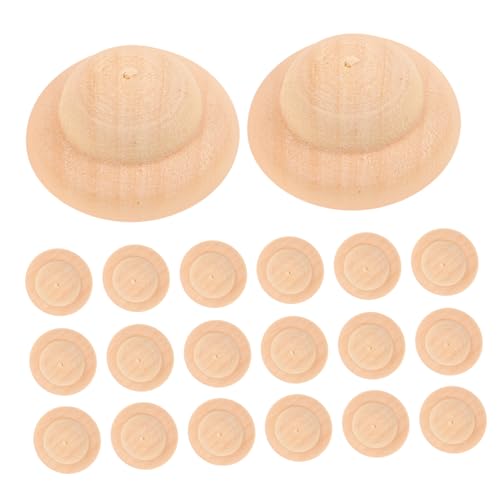 Angoily 2 Sätze Unbemalte Holzfiguren Hüte Diy Holzpuppen Hüte Für Kinderbemalung Unfertige Holzpuppen Bastelbedarf Für Erwachsene Für Dekoration 40 Stück * 2 von Angoily