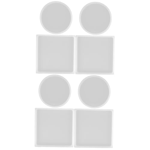 Angoily 2 Sätze Untersetzer Formen Wiederverwendbare Harz Gießformen Für Diy Coaster Runde Und Quadratische Silikonmuster Für Tischdekorationen Langlebig Und Einfach Zu 4 Stücke * 2 Angoily 2 Sätze Untersetzer Formen Wiederverwendbare Harz Gießformen Für Diy Coaster Runde Und Quadratische Silikonmuster Für Tischdekorationen Langlebig Und Einfach Zu 4 Stücke * 2 von Angoily