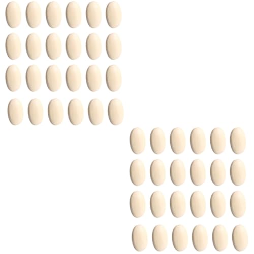 Angoily 2 Sätze Unvollendete Holzperlen Solid Farben Diy Bastelperlen Für Kreative Schmuckaccessoires Und Heimdekoration Für Kunsthandwerk Und 30 Stück * 2 von Angoily