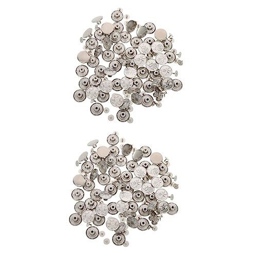 Angoily 2 Sätze Verstellbare Jeansknöpfe Teiliges Abnehmbare Metallknöpfe Für Hosenbundanpassung Für Diy Reparaturen Und Kreative Lösungen Für Hosen Silber 60 Stück * 2 von Angoily