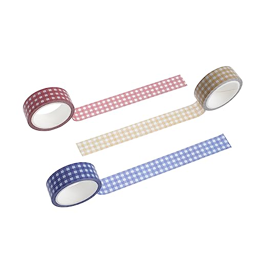 Angoily 2 Sätze Vintage Diy Klebebänder Dekorative Washi Tapes Mit Karomuster Für Scrapbooking Handjournale Und Kreative Gestaltung Praktische Und Vielseitige Verwendung 12 Rollen * 2 von Angoily