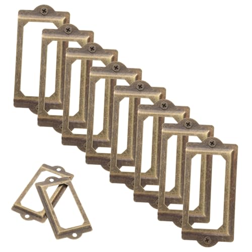 Angoily 2 Sätze Vintage Schubladenbeschriftungsrahmen Etikettenhalter Schrankbeschläge Antik Grünbronze für Büro und Möbeldekoration Angoily 2 Sätze Vintage Schubladenbeschriftungsrahmen Etikettenhalter Schrankbeschläge Antik Grünbronze für Büro und Möbeldekoration von Angoily