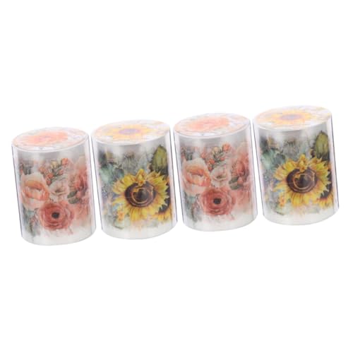Angoily 2 Sätze Vintage Scrapbooking Klebeband Für Journal Accessoires Selbstklebendes Pet Dekorationsband Für Scrapbooking Und Diy Bastelprojekte Pro Sonnenblumen Und 2 Rollen * 2 Angoily 2 Sätze Vintage Scrapbooking Klebeband Für Journal Accessoires Selbstklebendes Pet Dekorationsband Für Scrapbooking Und Diy Bastelprojekte Pro Sonnenblumen Und 2 Rollen * 2 von Angoily