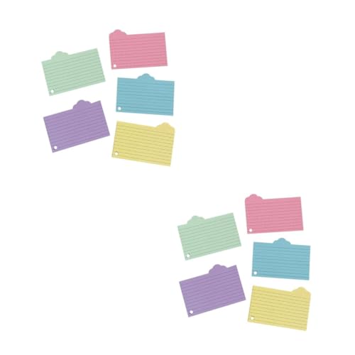 Angoily 2 Sätze Vokabelheft Aus Notizpapier Mehrfarbig Leere Karten Materialien Lernen Index Mit Meeting-notizbücher Notizblöcke Aus Papier Notizblöcke, Papiere Karteikarte 125 Blätter * 2 von Angoily
