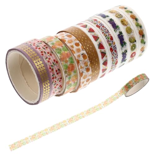 Angoily 2 Sätze Washi Tape Mit Fruchtmuster Dekoratives Klebeband Für Scrapbooking Diy Und Kunsthandwerk Pro Rolle Leicht Abziehbar Und Rückstandsfrei 10 Rollen * 2 Angoily 2 Sätze Washi Tape Mit Fruchtmuster Dekoratives Klebeband Für Scrapbooking Diy Und Kunsthandwerk Pro Rolle Leicht Abziehbar Und Rückstandsfrei 10 Rollen * 2 von Angoily