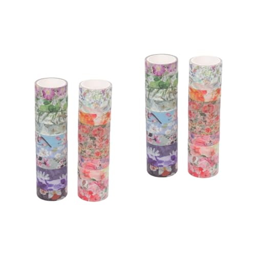 Angoily 2 Sätze Washi Tape Set Mit Dekorative Blumen Klebebänder Für Scrapbooking Diy Projekte Und Journaling Vielseitige Selbstklebende Washi Sticker Für Rollen * 2 von Angoily