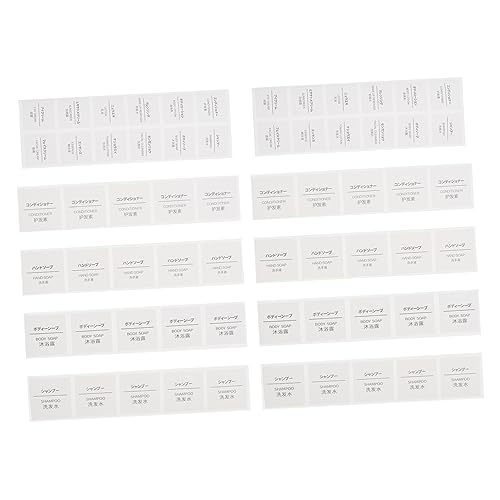 Angoily 2 Sätze Wasserdichte Flasche Etiketten Selbstklebende Aufkleber Für Kosmetikflaschen Shampoo Handseife Praktisch Für Reise Organisation Für Badezimmer Und Zuhause 50 Blätter * 2 von Angoily