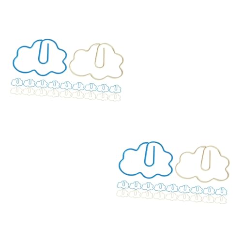 Angoily 2 Sätze Wolkenförmige Papierclips Lustige Flexible Büroklammern Für Dokumente Notizen Und Lesezeichen Cremeweiß Vielseitig Einsetzbar Für Schule Büro Und Zuhause 20 Stück * 2 von Angoily