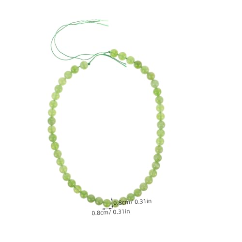 Angoily 2 Saiten Runde Grüne Achatperlen Stränge Natürliche Edelstein perlen für DIY Schmuckherstellung Armbänder Halsketten Handgefertigte Bastelperlen von Angoily