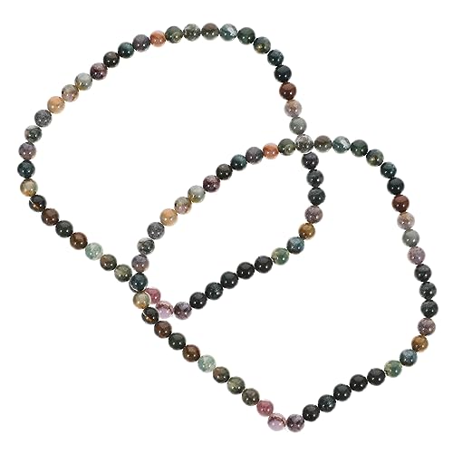 Angoily 2 Saiten Strings von Naturstein Perlen Diy Schmuckperlen für Armbänder pro Strang Bastelzubehör für Projekte von Angoily