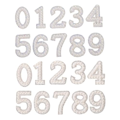Angoily 2 Satz Perlen Strass Bügelbild Zahlen Teilig DIY Textil Applikationen Selbstklebende Perlen Patches für Kleidung Rucksäcke Basteln Einfache Bügelanwendung Angoily 2 Satz Perlen Strass Bügelbild Zahlen Teilig DIY Textil Applikationen Selbstklebende Perlen Patches für Kleidung Rucksäcke Basteln Einfache Bügelanwendung von Angoily
