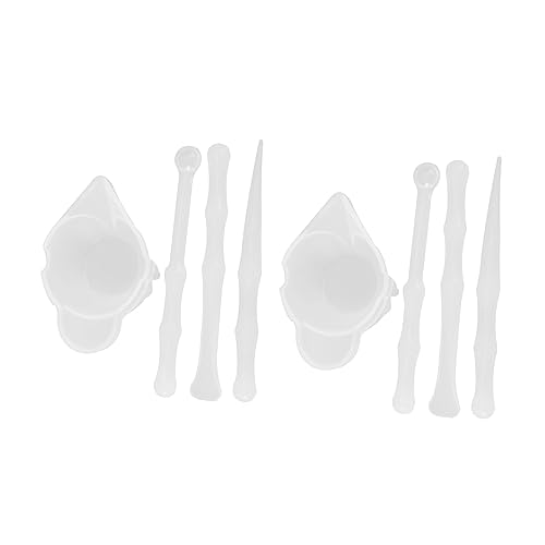 Angoily 2 Satz Teiliges Silikon Mischbecher mit Rührstäben Farbtonbecher für Epoxidharz und Diy Projekte Farben und Kristallkleber von Angoily