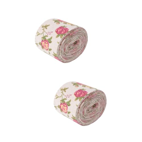 Angoily 2 Stck. Hochwertige Dekorative Leinenrolle Faltbarer Langlebiger Baumwoll Jutestoff für Hochzeit Party und DIY Geschenkverpackung Umweltfreundlich Vielseitig Einsetzbar Roséfarben von Angoily