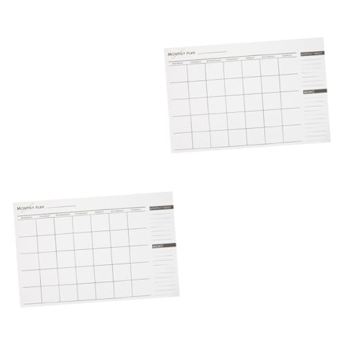 Angoily 2 Stck. Monatsplaner Notizblock Format Monatsübersicht Papierkalender Einfacher Tischkalender für Arbeit und Studium Tages und Monatsplaner für Erwachsene mit Spiralbindung von Angoily